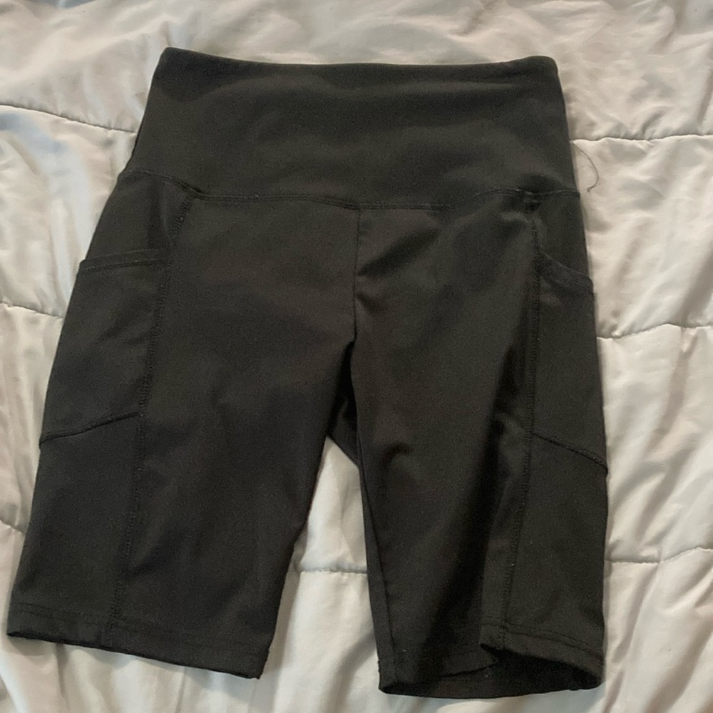 Shosho Black High-Waisted Bike Shorts Performance Fit
